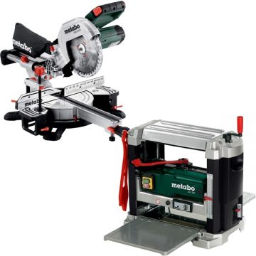 Metabo  DH 330 + KGS 216 M - Masina de rindeluit si degrosat 1800 W 330 mm + Fierastrau circular stationar 1500 W 216x30 mm