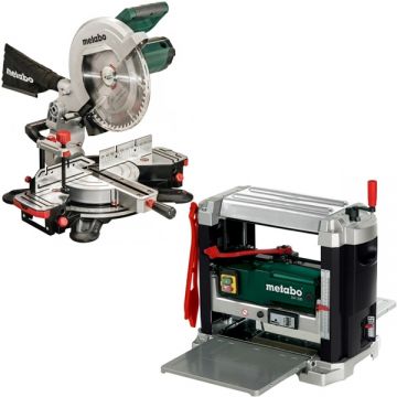 Metabo  DH 330 + KS 305 M - Masina de rindeluit si degrosat 1800 W 330 mm + Fierastrau circular stationar 2000 W 305x30 mm