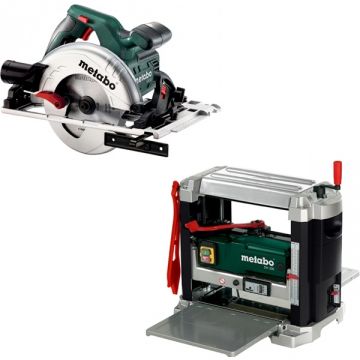 Metabo  DH 330 + KS 55 - Masina de rindeluit si degrosat 1800 W 330 mm + Fierastrau circular 1200 W 160x20 mm