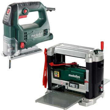 Metabo  DH 330 + STEB 65 QUICK - Masina de rindeluit si degrosat 1800 W 330 mm + Fierastrau pendular 450 W