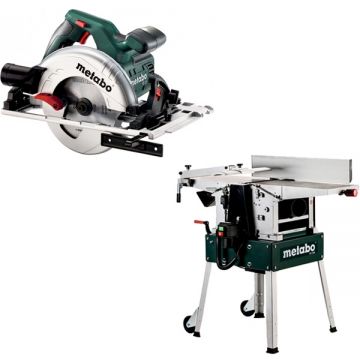 Metabo  HC 260 C - 2.2 WNB + KS 55 - Masina de rindeluit si degrosat 2200 W 260 mm + Fierastrau circular 1200 W 160x20 mm