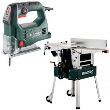 Metabo  HC 260 C - 2.2 WNB + STEB 65 QUICK - Masina de rindeluit si degrosat 2200 W 260 mm + Fierastrau pendular 450 W