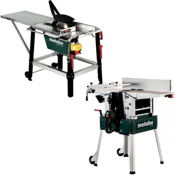 Metabo  HC 260 C - 2.2 WNB + TKHS 315 M-3.1 WNB - Masina de rindeluit si degrosat 2200 W 260 mm + Fierastrau circular de masa 3100 W 315x30 mm