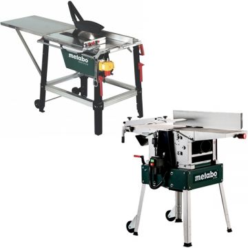 Metabo  HC 260 C - 2.2 WNB + TKHS 315 M-4.2 DNB - Masina de rindeluit si degrosat 2200 W 260 mm + Fierastrau circular de masa 4200 W 315x30 mm trifazat