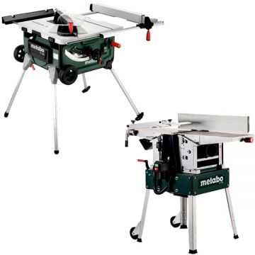 Metabo  HC 260 C - 2.2 WNB + TS 254 - Masina de rindeluit si degrosat 2200 W 260 mm + Fierastrau circular de masa 2000 W 254x30 mm