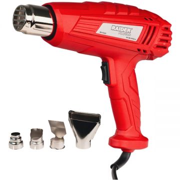 Raider  RD-HG25 - Suflanta cu aer cald 2000 W 350-600 grade C 300-500 l/min accesorii