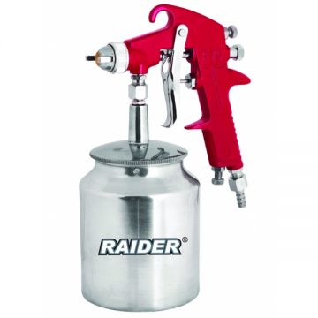 Raider  RD-SG01 - Pistol de vopsit pentru compresor 1.5 mm 0.75 l vas din metal reglare debit vopsea reglare debit aer