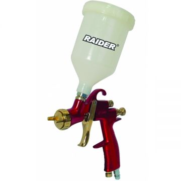 Raider  RD-SG04 - Pistol de vopsit pentru compresor 1.5 mm 0.6 l vas din plastic reglare debit vopsea reglare debit aer