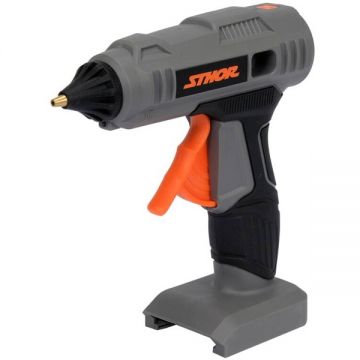 Sthor  78155 - Pistol de lipit cu bagheta siliconica  fara acumulatori si incarcator Li-Ion 20 V -  Ah 11  mm 200 grade C