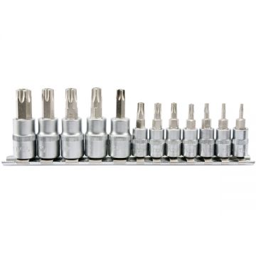 Yato  YT-04332 - Set capete chei tubulare 8-55  mm patrat 1/2 si 3/8 inch 12 bucati