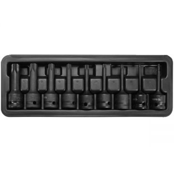 Yato  YT-10654 - Set chei tubulare impact T20-T70  mm 1/2 inch 9 bucati