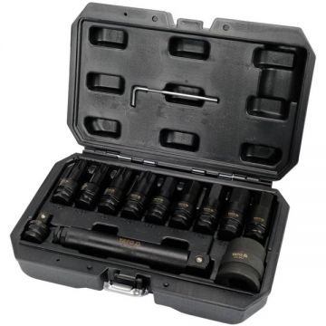 Yato  YT-10655 - Set chei tubulare impact -  mm 1/2 inch 12 bucati