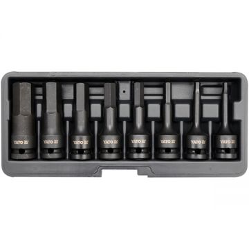 Yato  YT-1066 - Set chei tubulare impact 6-19  mm 1/2 inch 8 bucati