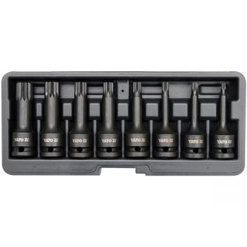 Yato  YT-1069 - Set chei tubulare impact M5-M18  mm 1/2 inch 8 bucati