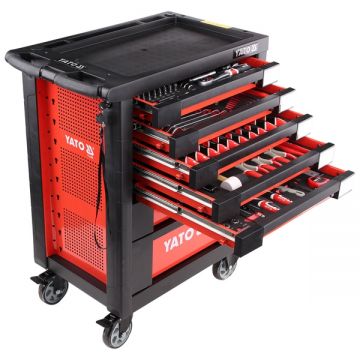 Yato  YT-55290 - Dulap pentru scule  980x770x462 mm 7  compartimente 211 scule incluse banc de lucru
