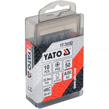 Yato  YT-78152 - Set capete de insurubare profil PH2 10 bucati