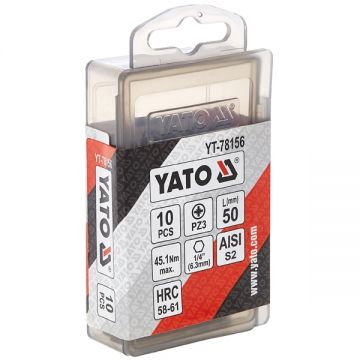 Yato  YT-78156 - Set capete de insurubare profil PZ3 10 bucati