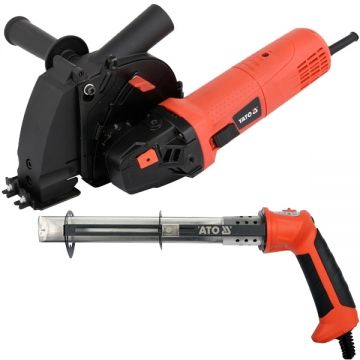 Yato  YT-82015 + YT-82190 - Masina de taiat cu disc diamantat 1700 W 125 mm + Cutit termic pentru polistiren 220 W