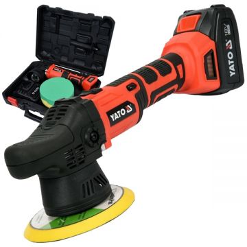 Yato  YT-82920 - Masina de lustruit cu 1 acumulator Li-Ion 18 V 3 Ah 150 mm valiza plastic