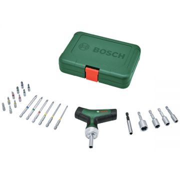 Bosch  1600A02Z9T - Set capete de insurubare si chei tubulare mixte 22 bucati