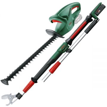 Bosch  AdvancedPrune 18V-45 + EasyHedgeCut 18-52-13 - Foarfeca de gradina cu 1 acumulator Li-Ion 18 V 2 Ah 45 mm accesorii + Masina de tuns gard viu 52 cm