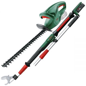 Bosch  AdvancedPrune 18V-45 + EasyHedgeCut 18V-44-11 - Foarfeca de gradina cu 1 acumulator Li-Ion 18 V 2 Ah 45 mm accesorii + Masina de tuns gard viu 44 cm