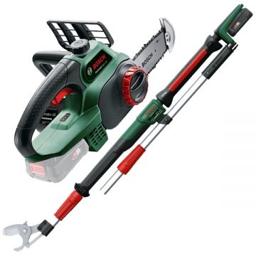 Bosch  AdvancedPrune 18V-45 + UniversalChain 18  - Foarfeca de gradina cu 1 acumulator Li-Ion 18 V 2 Ah 45 mm accesorii + Drujba 20 cm 4.5 m/s