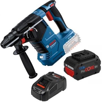 Bosch  GBH 18V-24 C + ProCORE + GAL 1880 CV - Rotopercutor SDS-Plus 2.4 J + Set 1 acumulator si incarcator Li-Ion 18 V 5.5 Ah