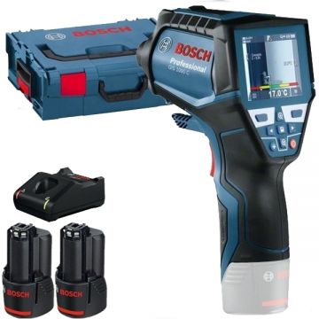 Bosch  GIS 1000 C + 1600A019R8 - Termodetector 5 m + Set 2 acumulatori si incarcator Li-Ion 12 V 2 Ah
