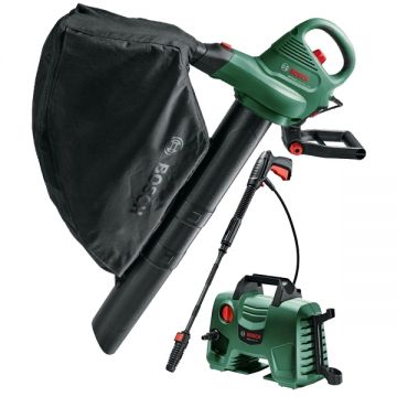 Bosch  UniversalGardenTidy 2300 + EasyAquatak 120 - Suflanta de gradina 2300 W 576 m3/h + Masina de spalat cu presiune 1500 W 120 bar 5.8 l/min