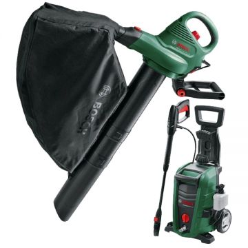 Bosch  UniversalGardenTidy 2300 + Universal Aquatak 135 - Suflanta de gradina 2300 W 576 m3/h + Masina de spalat cu presiune 1900 W 135 bar 6.8 l/min