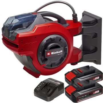 Einehll  GE-HR 18/30 WH Li PXC + Twinpack CB + 4514095 - Tambur 30 m + Set 2 acumulatori si incarcator Li-Ion 18 V 2.5 Ah