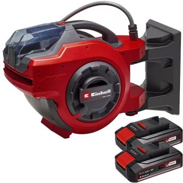 Einehll  GE-HR 18/30 WH Li PXC + Twinpack CB - Tambur pentru furtun 30 m + Set 2 acumulatori Li-Ion 18 V 2.5 Ah