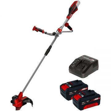 Einhell  AGILLO 18/200 PXC + Twinpack + 4514095 - Motocoasa 200  mm cutit metalic cu 3 lame + Set 2 acumulatori si incarcator Li-Ion 18 V 4 Ah