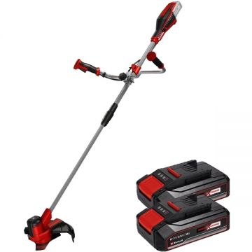 Einhell  AGILLO 18/200 PXC + Twinpack CB - Motocoasa 200  mm cutit metalic cu 3 lame + Set 2 acumulatori Li-Ion 18 V 2.5 Ah