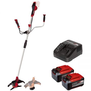 Einhell  AGILLO 36/255 BL PXC + Twinpack + 4514095  - Motocoasa 255  mm cutit cu 3 dinti  + Set 2 acumulatori si incarcator Li-Ion 18 V 5.2 Ah