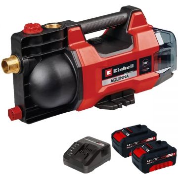 Einhell  AQUINNA 18/28 PXC + Twinpack + 4514095 - Pompa 2.5 bar + Set 2 acumulatori si incarcator Li-Ion 18 V 4 Ah
