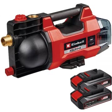 Einhell  AQUINNA 18/28 PXC + Twinpack CB - Pompa 2.5 bar + Set 2 acumulatori Li-Ion 18 V 2.5 Ah