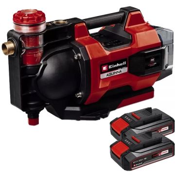 Einhell  AQUINNA 36/35 F LED AUTOMATIC PXC + Twinpack CB - Pompa 3.7 bar + Set 2 acumulatori Li-Ion 18 V 2.5 Ah