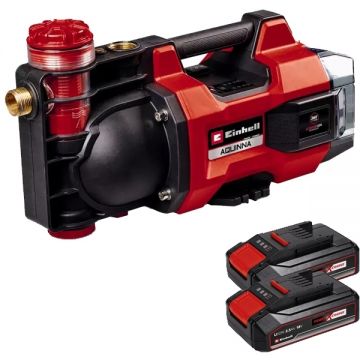 Einhell  AQUINNA 36/35 F LED PXC + Twinpack CB - Pompa 3.7 bar + Set 2 acumulatori Li-Ion 18 V 2.5 Ah