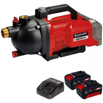 Einhell  AQUINNA PXC + Twinpack + 4514095 - Pompa de gradina 3000 l/h + Set 2 acumulatori si incarcator Li-Ion 18 V 4 Ah