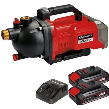 Einhell  AQUINNA PXC + Twinpack CB + 4514095 - Pompa de gradina 3000 l/h + Set 2 acumulatori si incarcator Li-Ion 18 V 2.5 Ah