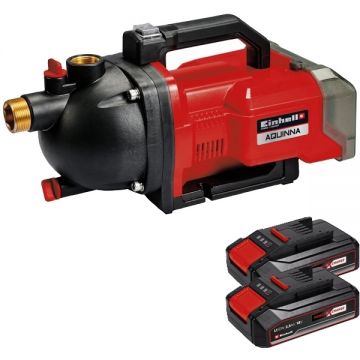 Einhell  AQUINNA PXC + Twinpack CB - Pompa de gradina 3000 l/h + Set 2 acumulatori Li-Ion 18 V 2.5 Ah