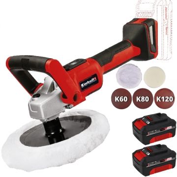 Einhell  CE-CP 18/180 Li E PXC + Twinpack - Masina de lustruit 180 mm + 2 x Acumulator Li-Ion 18 V 4 Ah