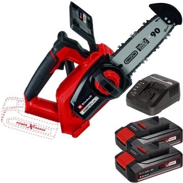 Einhell  FORTEXXA 18/20 TH PXC + Twinpack CB + 4514095 - Drujba 20 cm 7 m/s + Set 2 acumulatori si incarcator Li-Ion 18 V 2.5 Ah