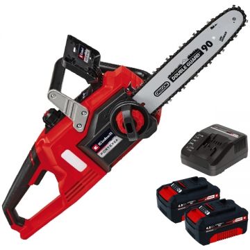 Einhell  FORTEXXA 18/30 PXC + Twinpack + 4514095 - Drujba 30 cm 8.9 m/s + Set 2 acumulatori si incarcator Li-Ion 18 V 4 Ah