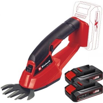Einhell  GC-CG 18/1 Li PXC + Twinpack CB - Masina de tuns gard viu 100 cm + Set 2 acumulatori Li-Ion 18 V 2.5 Ah