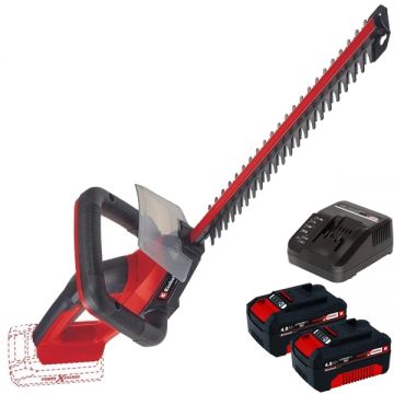 Einhell  GC-CH 18/40 Li PXC + Twinpack + 4514095 - Masina de tuns gard viu 47.5 cm + Set 2 acumulatori si incarcator Li-Ion 18 V 4 Ah