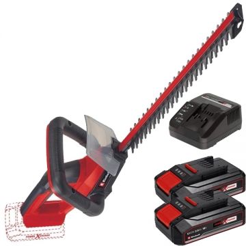Einhell  GC-CH 18/40 Li PXC + Twinpack CB + 4514095 - Masina de tuns gard viu 47.5 cm + Set 2 acumulatori si incarcator Li-Ion 18 V 2.5 Ah