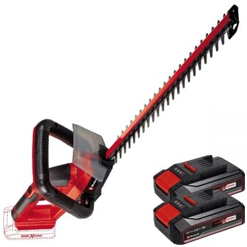 Einhell  GC-CH 18/50 Li PXC + Twinpack CB - Masina de tuns gard viu 55 cm + Set 2 acumulatori Li-Ion 18 V 2.5 Ah